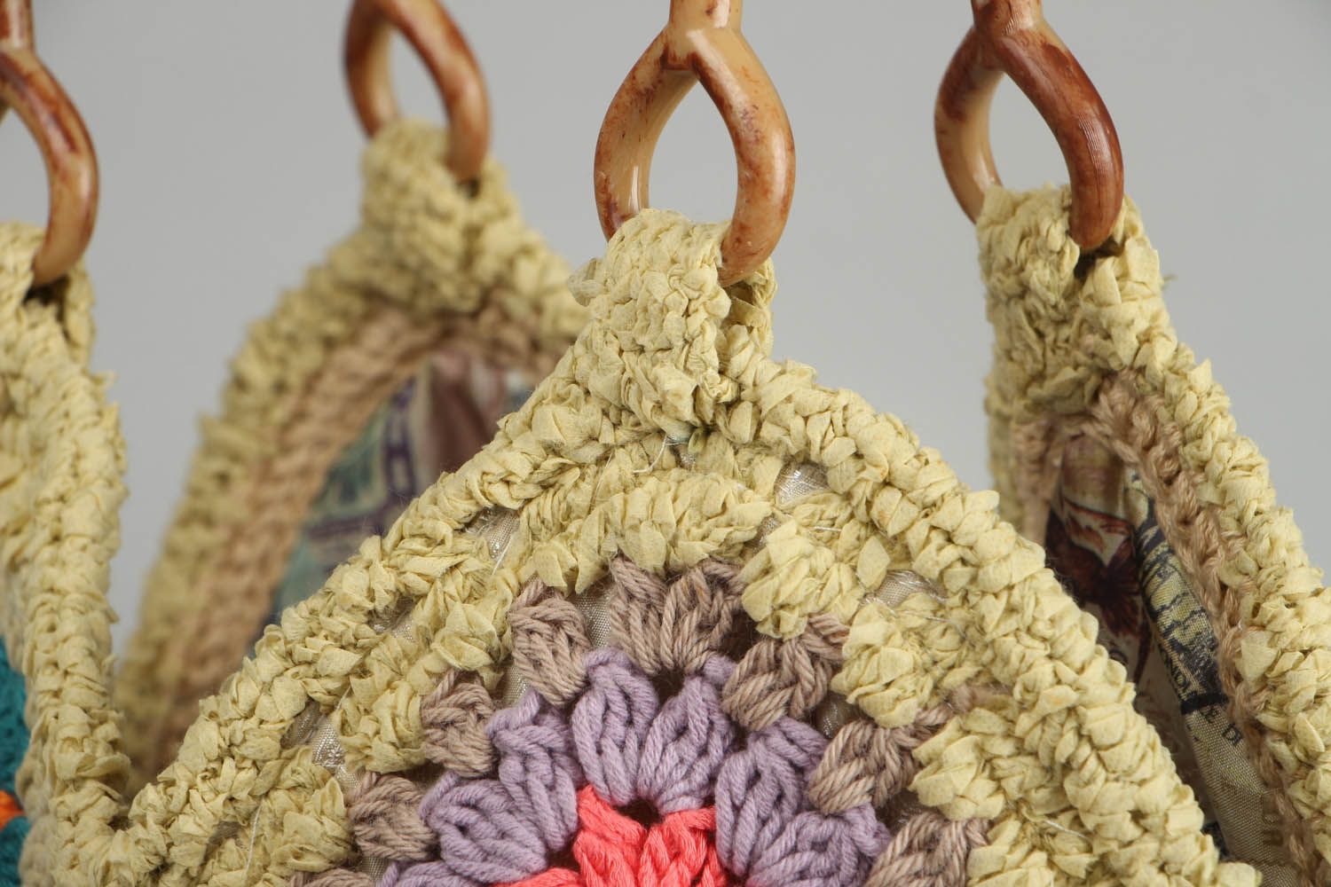 Crochet purse Rhombus photo 3