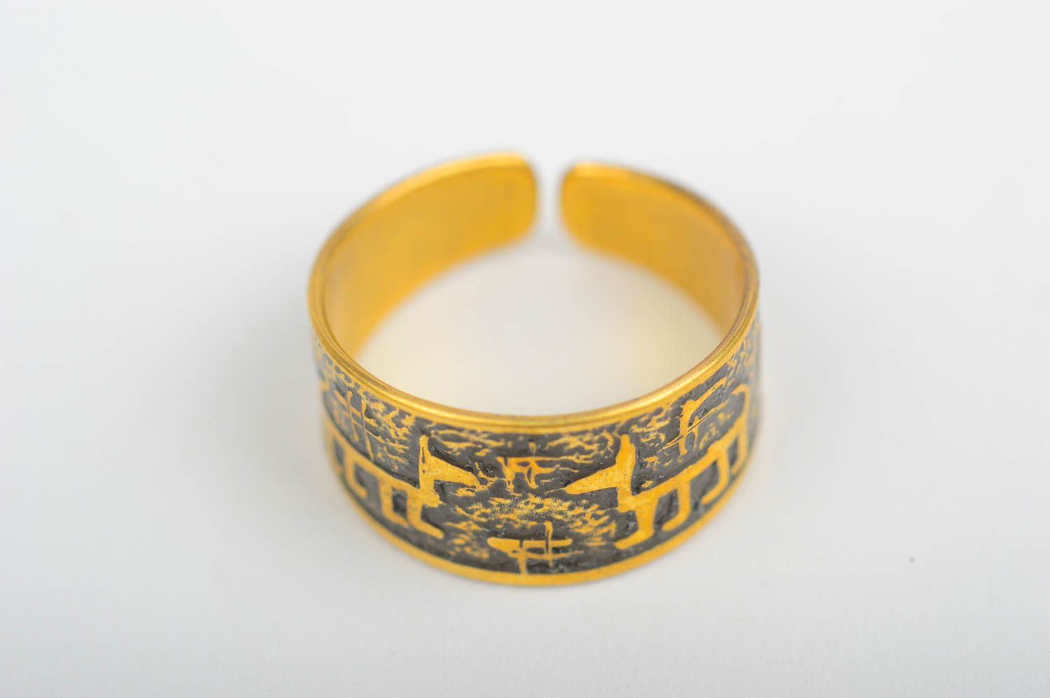 Кольцо ручной работы женское красивое кольцо из латуни украшение из металла фото 2