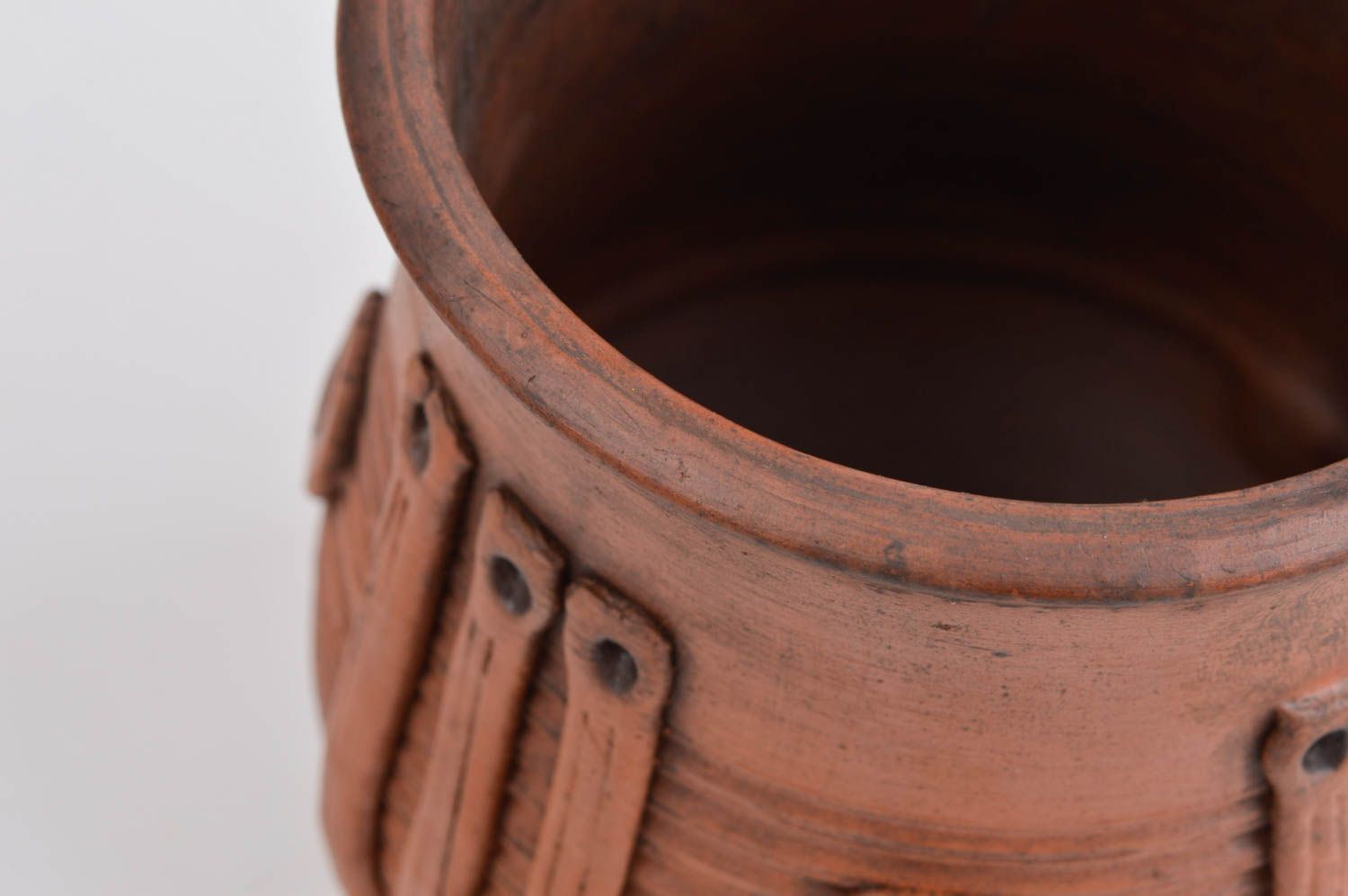 Handmade Keramik Tasse großer Keramik Becher Geschirr aus Ton   200 ml foto 4