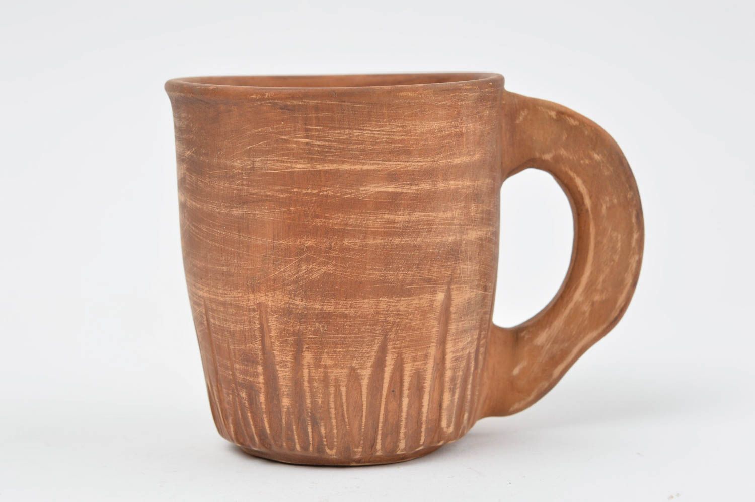 Tasse en céramique brune classique originale faite main cadeau agréable photo 2