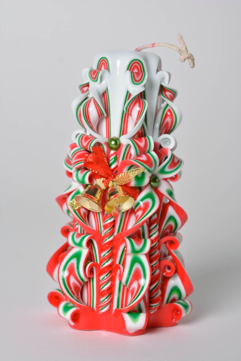 Vela de parafina hermosa hecha a mano adorno de Navidad objeto de decoración  foto 1
