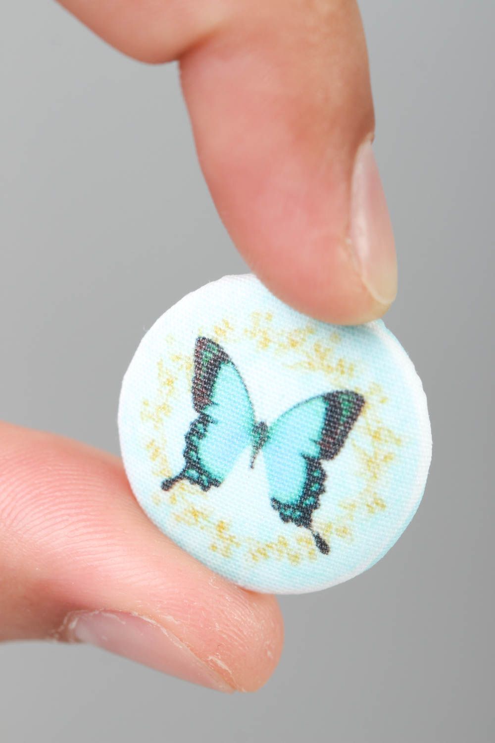 Botón bonito hecho a mano accesorio para ropa botón para manualidades Mariposa foto 5