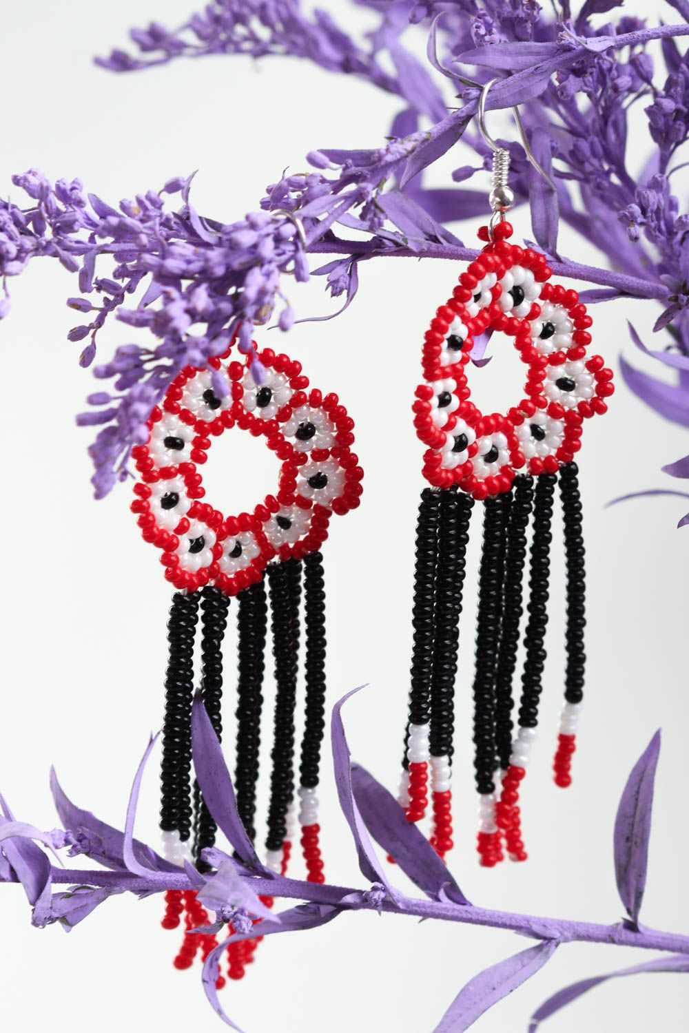 Handmade beaded earrings stylish beautiful earrings designer cute jewelry photo 1