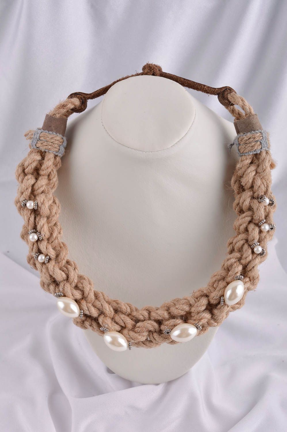 Handmade necklace braided thread necklace designer necklace fashion jewelry  photo 1
