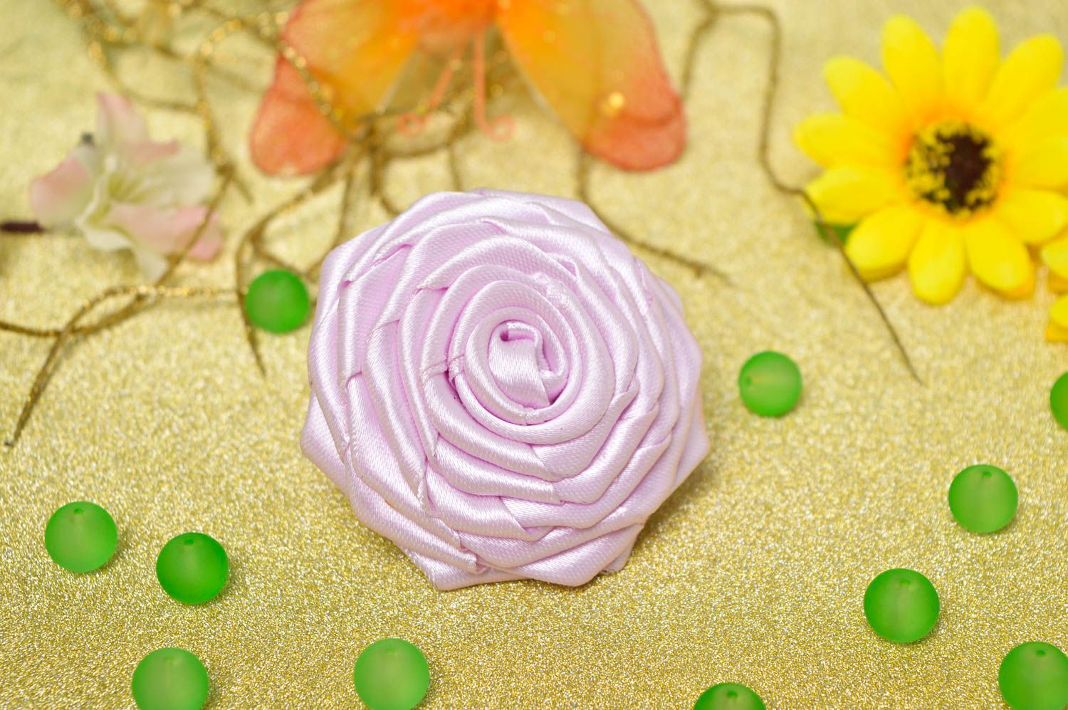 Handmade Kinder Haarschmuck Haargummi Blume Mode Accessoire rosa Rose  foto 1
