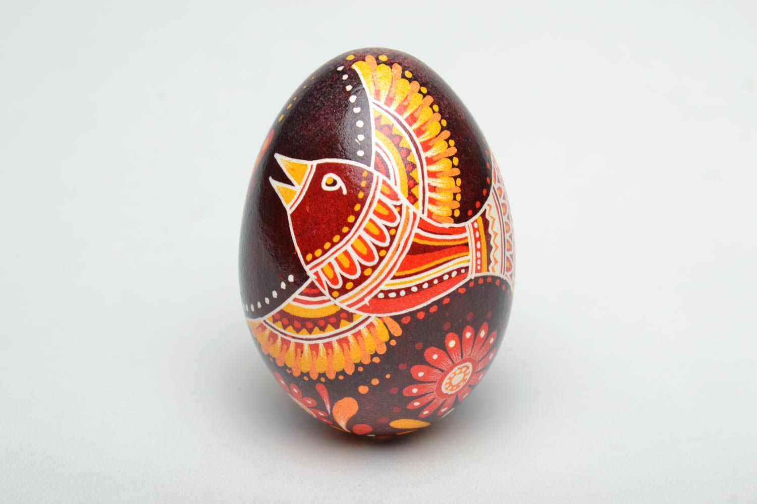 Painted chicken egg Bird of Happiness photo 2