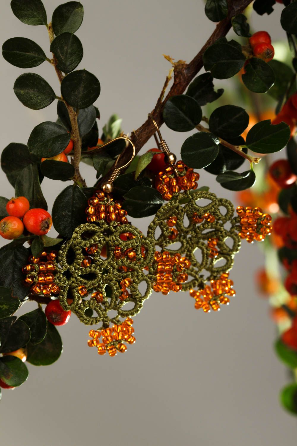 Stylish handmade beaded earrings beautiful jewellery textile jewelry designs photo 1