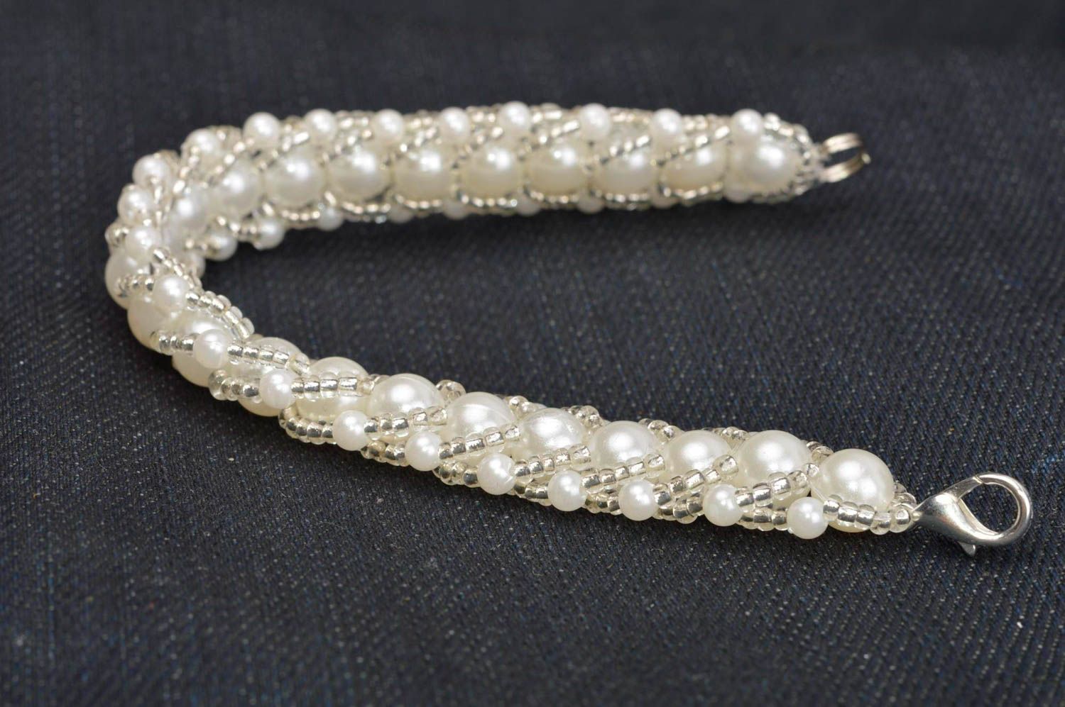 Hand-woven bracelet handmade seed bead bracelet fashion jewelry stylish bracelet photo 4