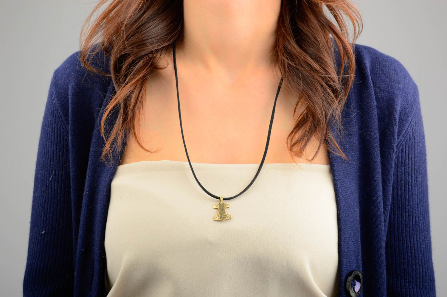 Handmade metal cute jewelry unusual brass pendant designer pendant for women photo 1