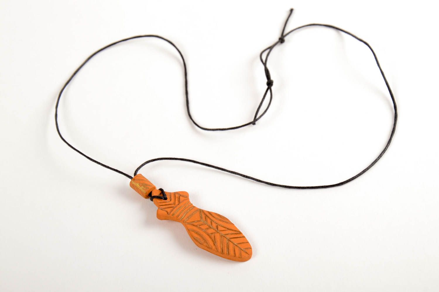 Handmade clay pendant designer pendant unusual accessory gift for women photo 5