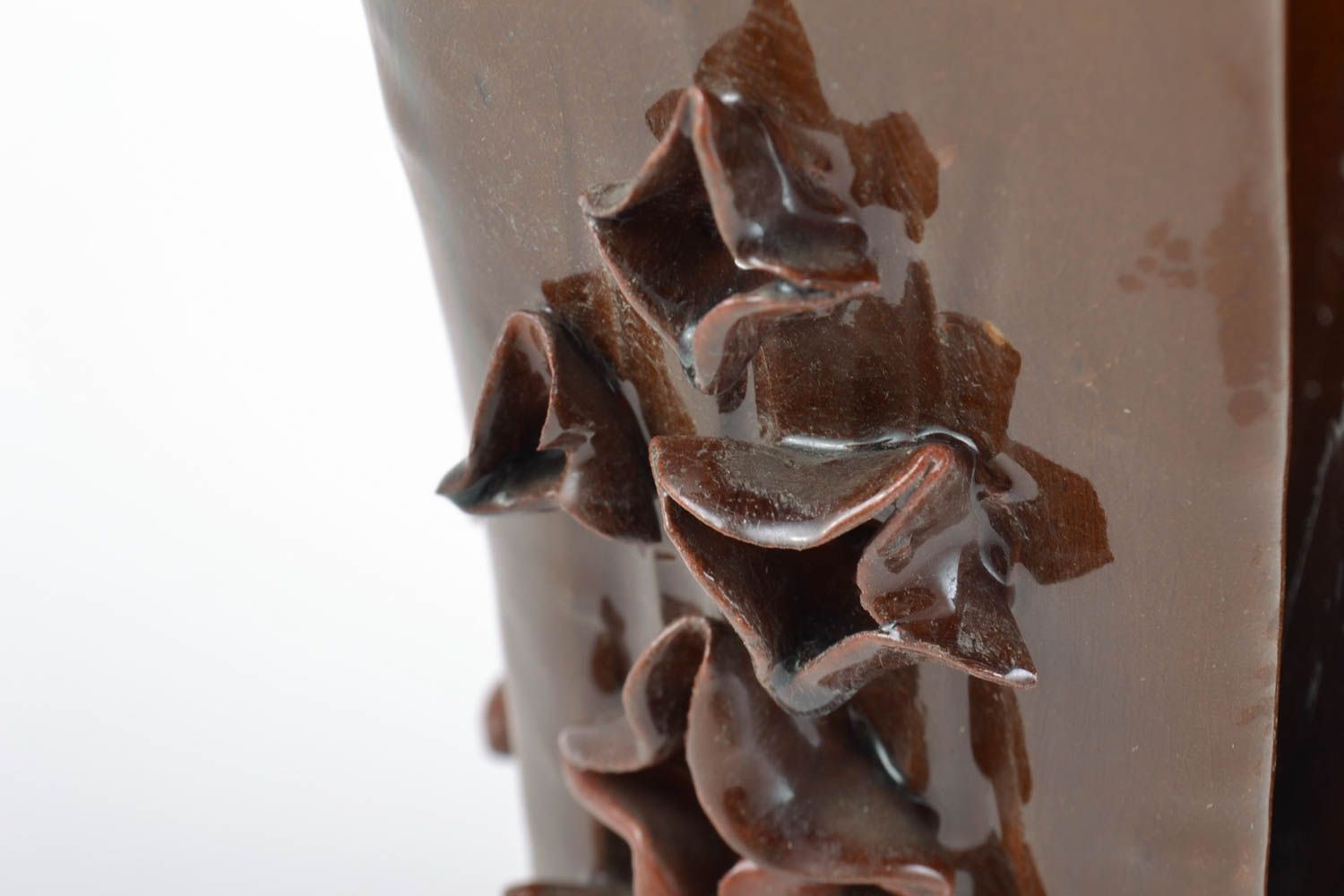 Большая керамическая ваза для декора дома покрытая глазурью ручной работы фото 3