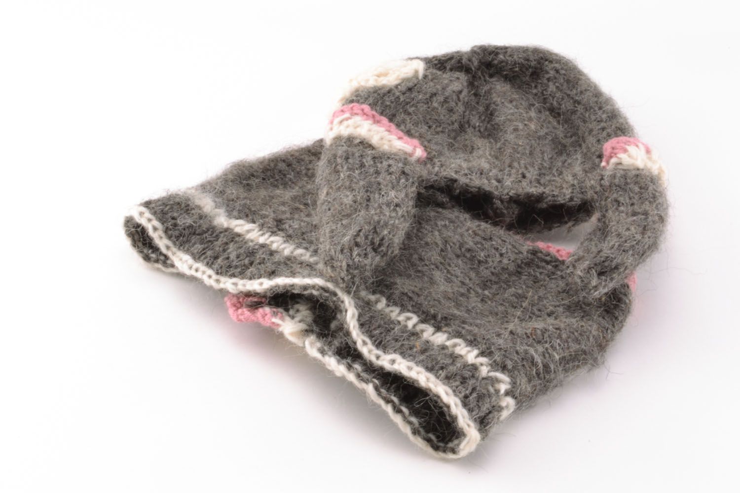 Теплые шапка и шарф из шерсти фото 4