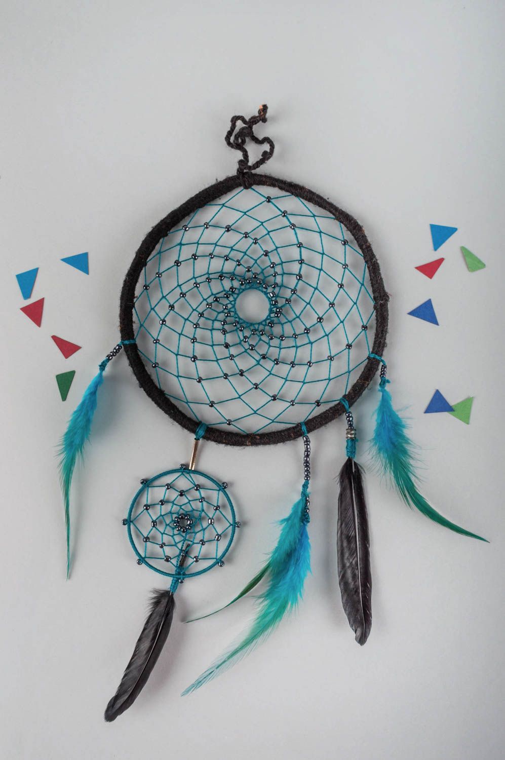 Unusual handmade Indian dreamcatcher amulet home charm cool bedrooms gift ideas photo 1