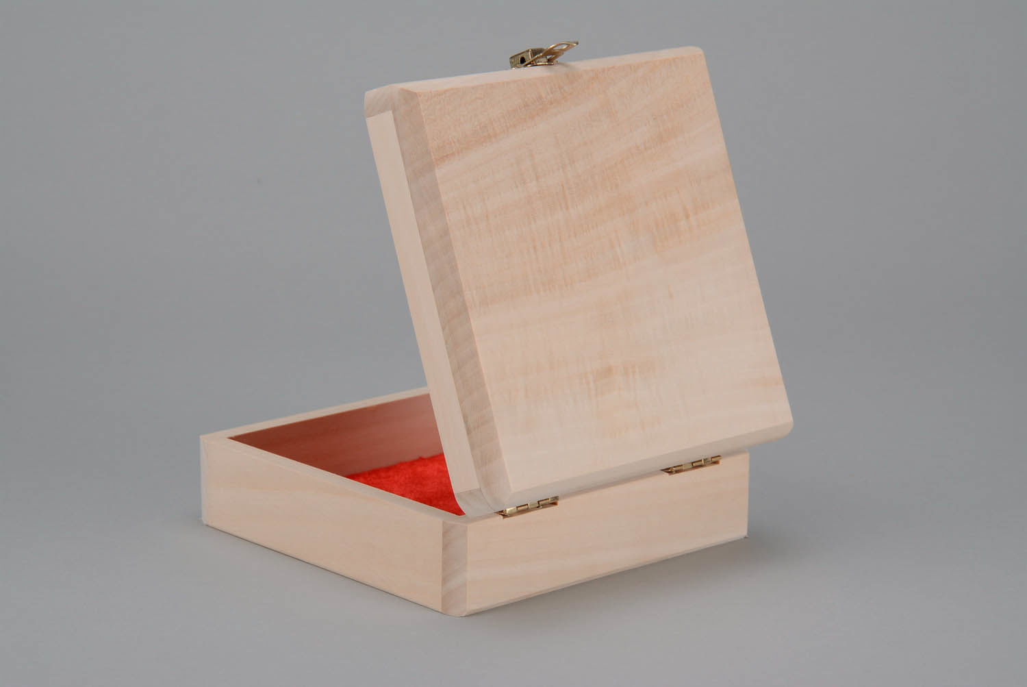 Handmade Roh-Holzschatulle für Verzierung foto 1