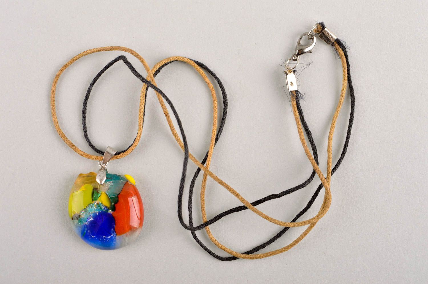 Handmade pendant designer pendant unusual gift designer glass accessory photo 2