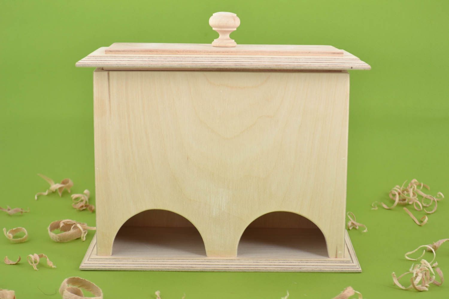 Beautiful handmade wooden blank box wooden tea bag box art materials gift ideas photo 1