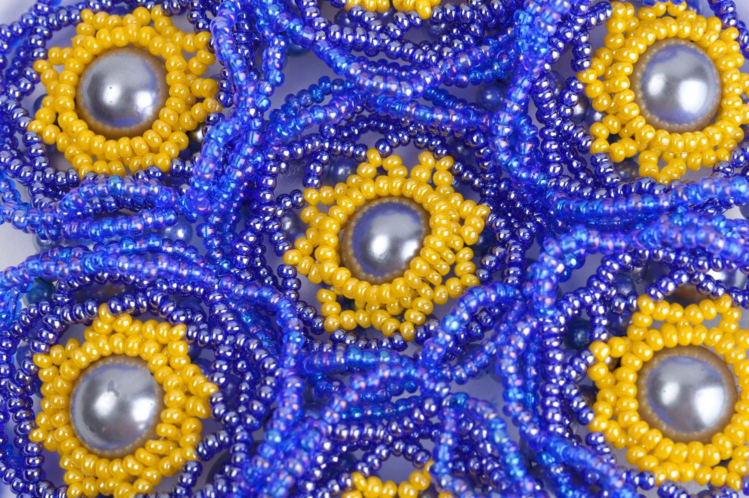 Колье из бисера украшение ручной работы ожерелье из бисера красивое нарядное фото 5