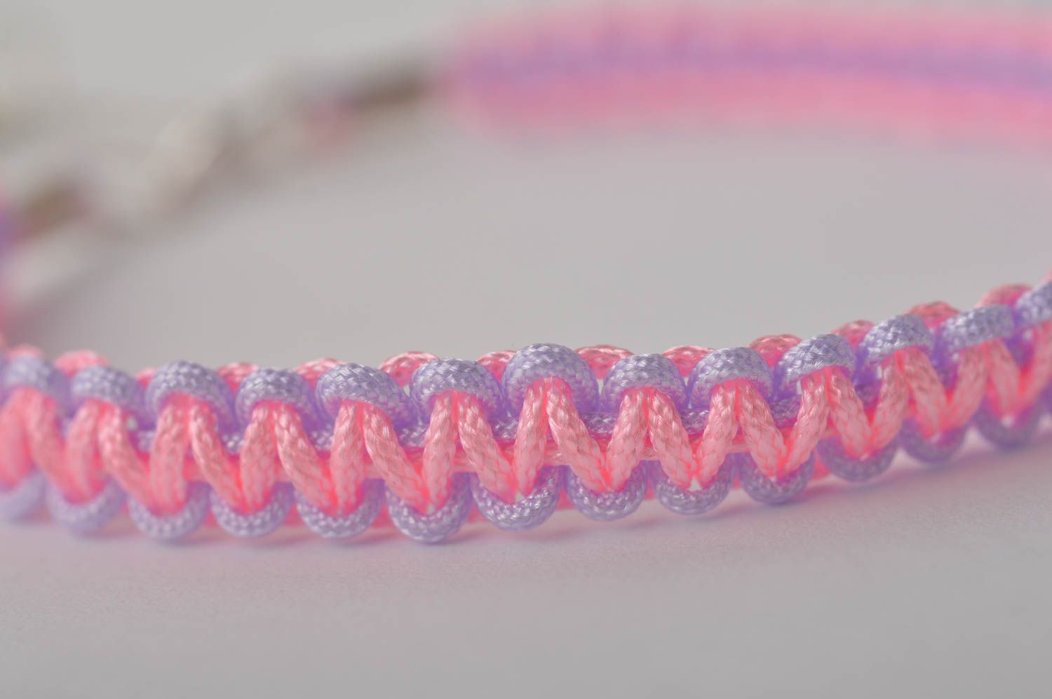 Handmade Textil Armband rosa blau Designer Schmuck Accessoire für Mädchen foto 4
