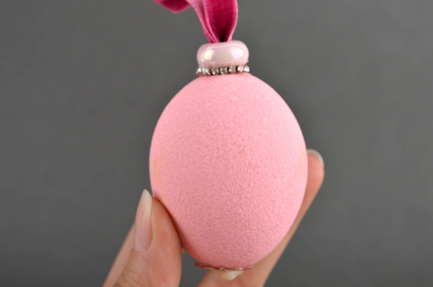 Handmade beautiful Easter egg unusual present beautiful interior decoration photo 4