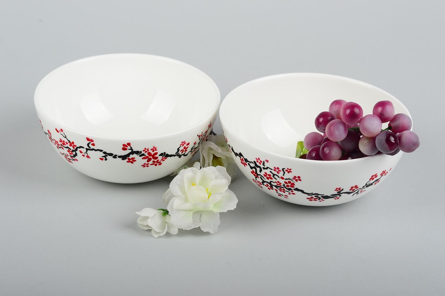 Миски для салата ручной работы керамические тарелки набор глиняная посуда 2 шт фото 1