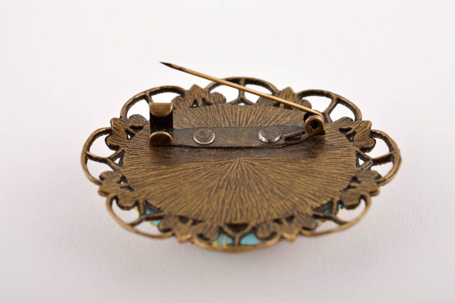 Handmade designer cute brooch unusual plastic brooch feminine accessory photo 4