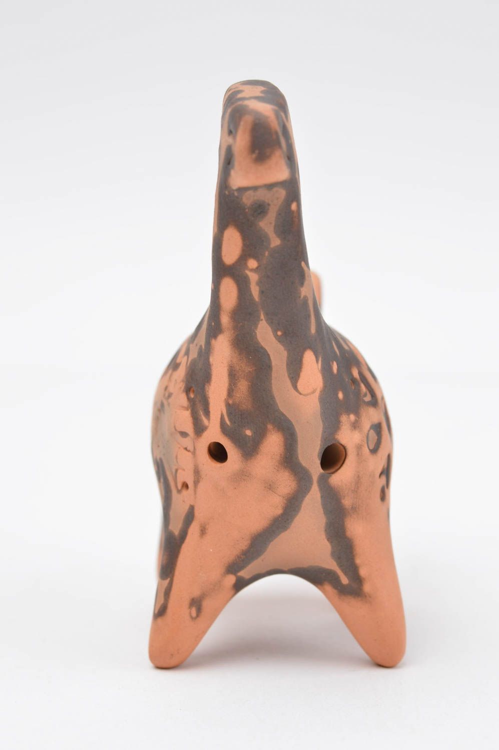 Ocarina Instrument handgemacht Flöte aus Ton Pferd Figur Geschenk für Kinder foto 3