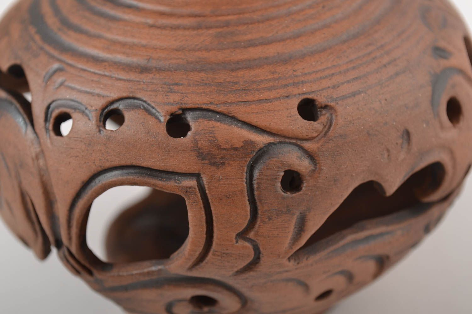 Portavelas de cerámica hecho a mano de barro regalo original sostenedor de velas foto 5