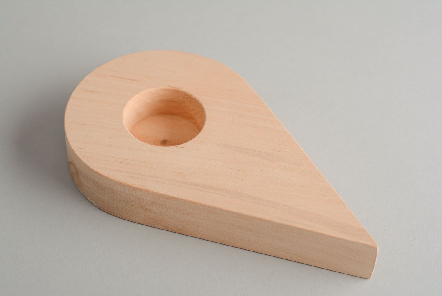 Wooden blank candle holder Drop photo 5