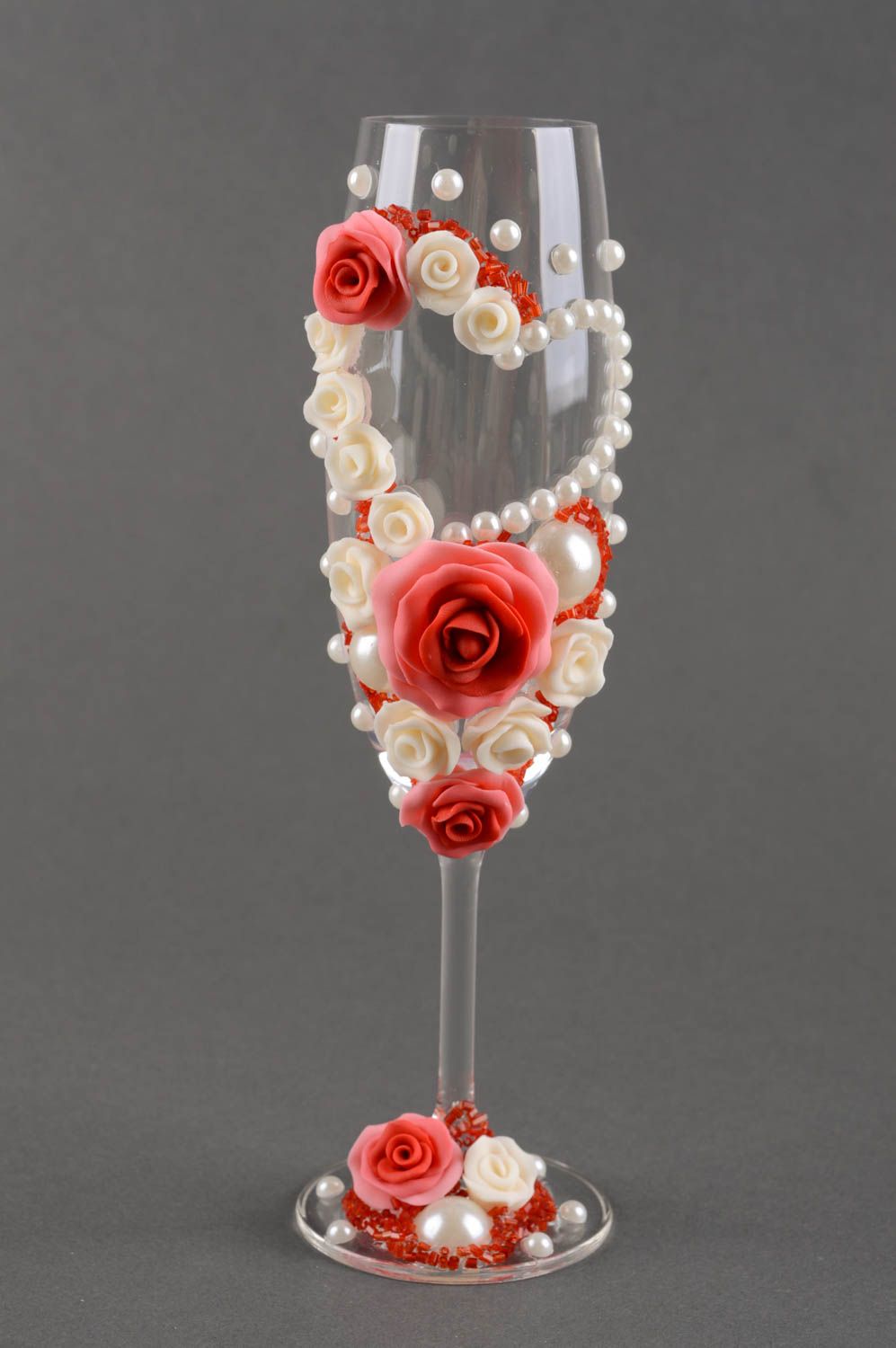 Copas para boda hechas a mano con flores vasos de cristal regalo original foto 7
