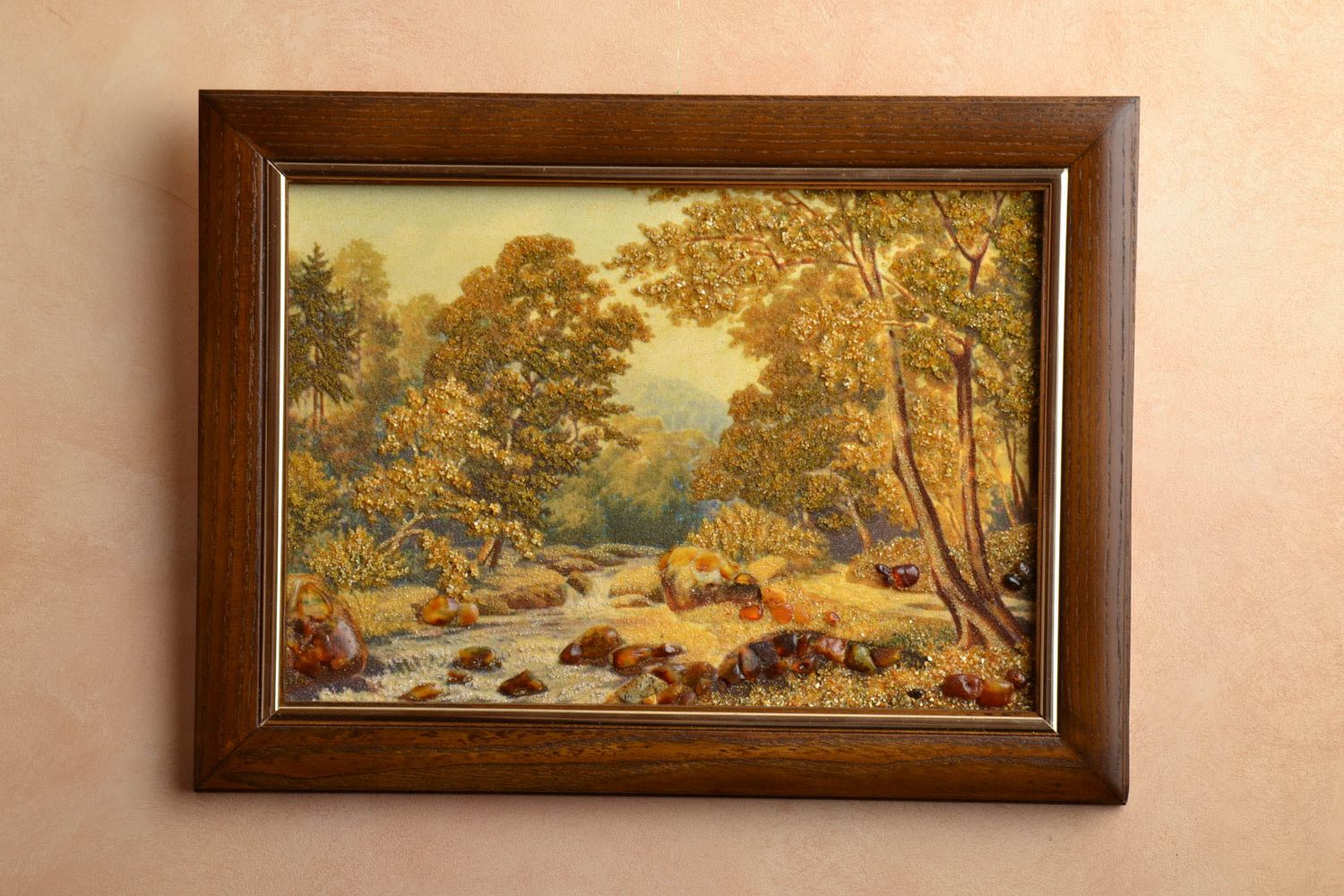 Amber decorated painting Landscape photo 1