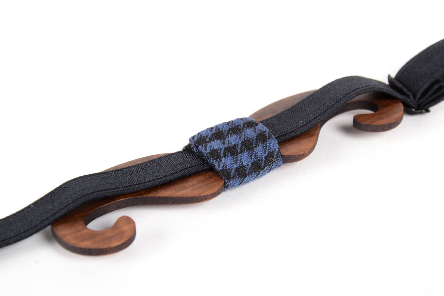 Wooden cute bow tie unusual designer accessory beautiful handmade present photo 5