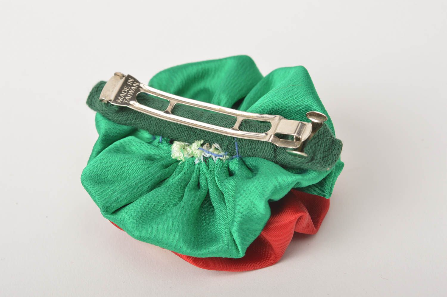 Blume Haarspange handgemachter Schmuck Accessoires für Mädchen rot gelb grün foto 3