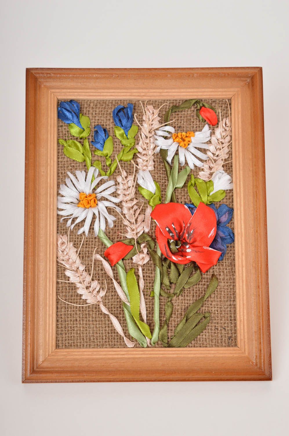 Handmade wall decor ribbon embroidery for decorative use only housewarming gift  photo 2