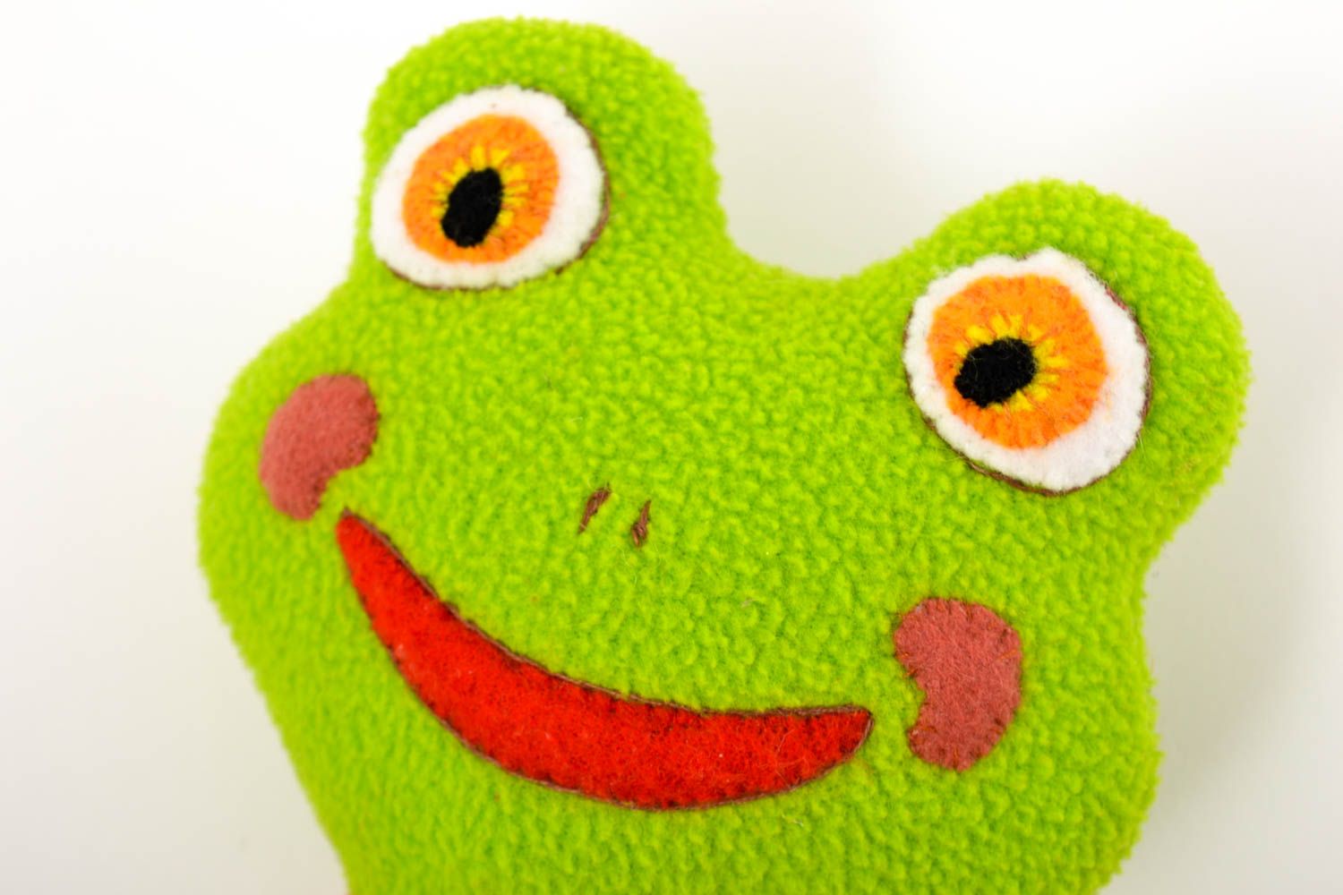 Spielzeug Frosch handmade Finger Puppe Geschenk Idee Fingerpuppen Tier in Grün foto 2