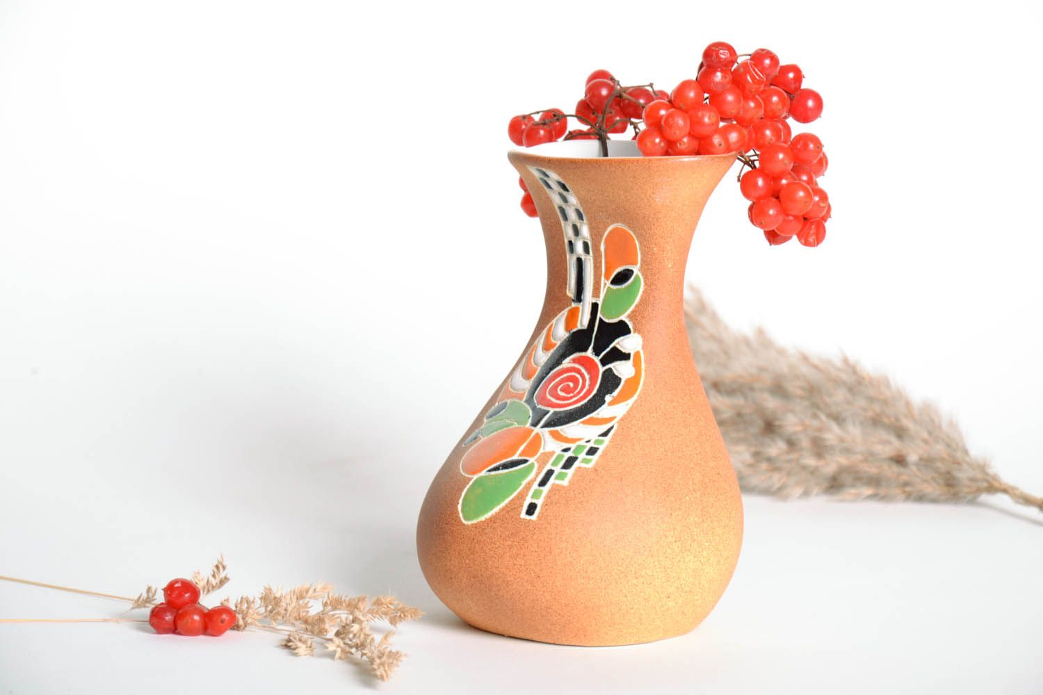 6 inches ceramic art decorative flower table vase for home décor 0,72 lb photo 1