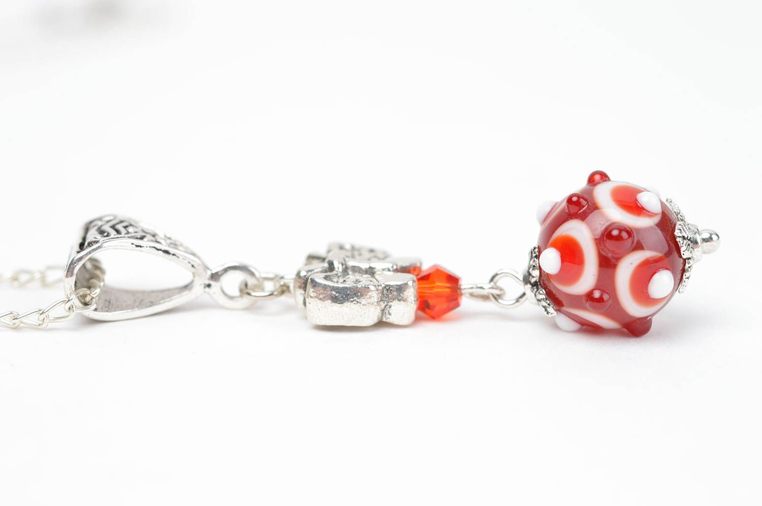 Beautiful handmade glass bead pendant designer pendant cool jewelry trends photo 3
