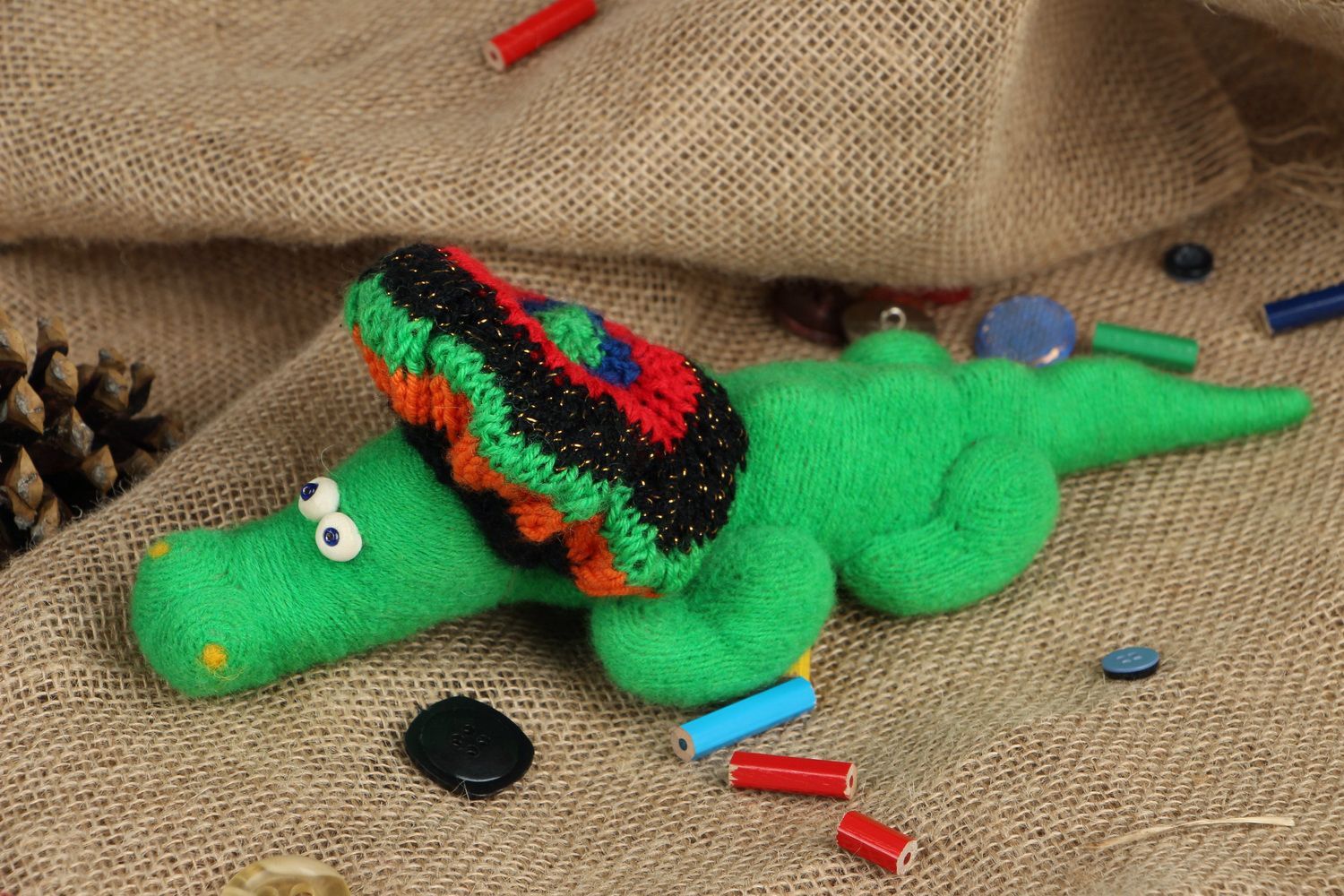 Brinquedo macio de lã Crocodilo foto 5