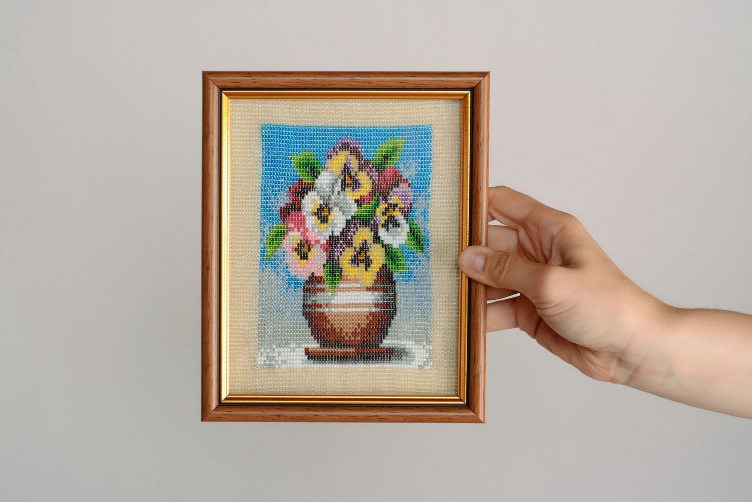 Cuadro original con ramo de flores foto 1