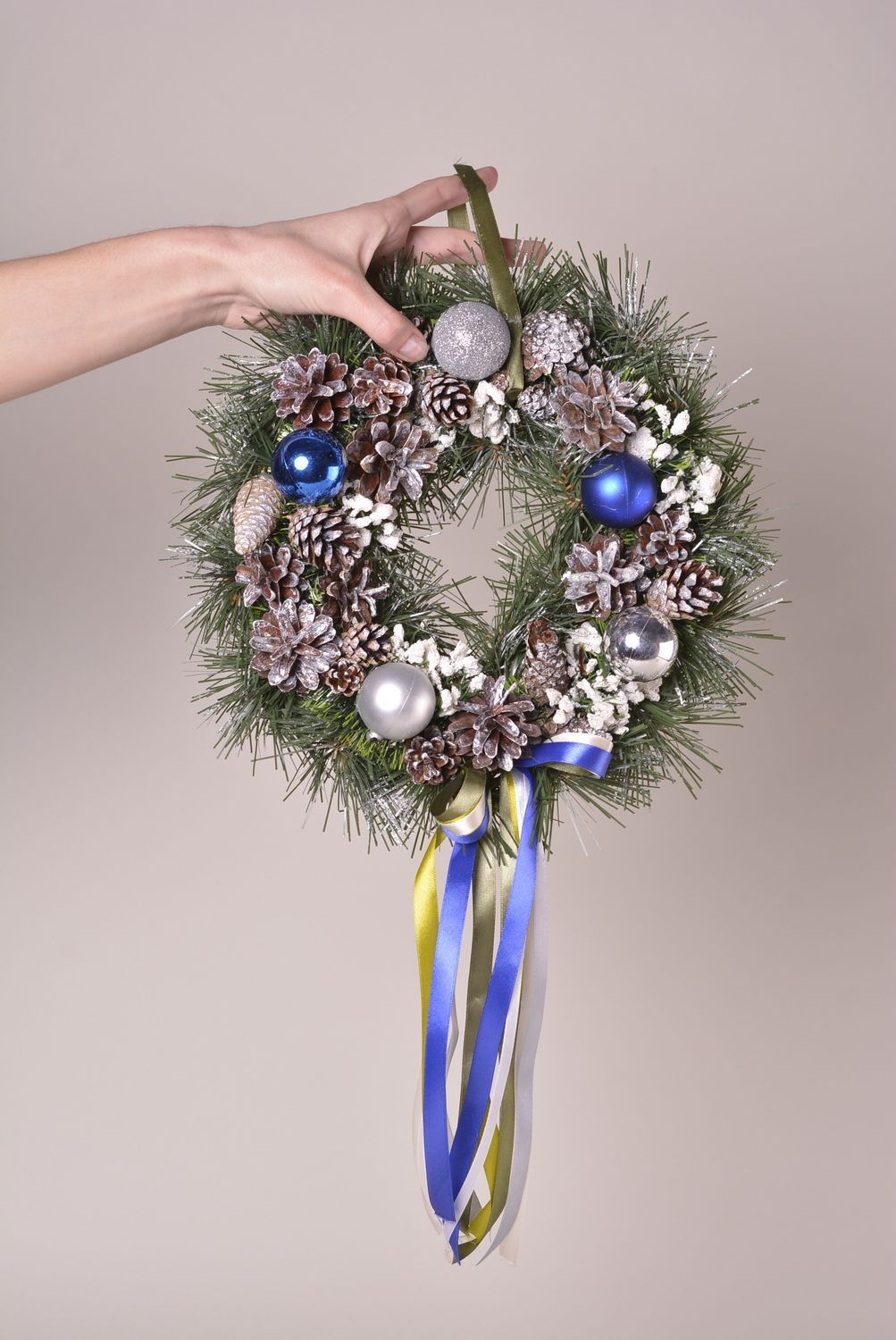 Decoración navideña corona artesanal elemento decorativo regalo original foto 2