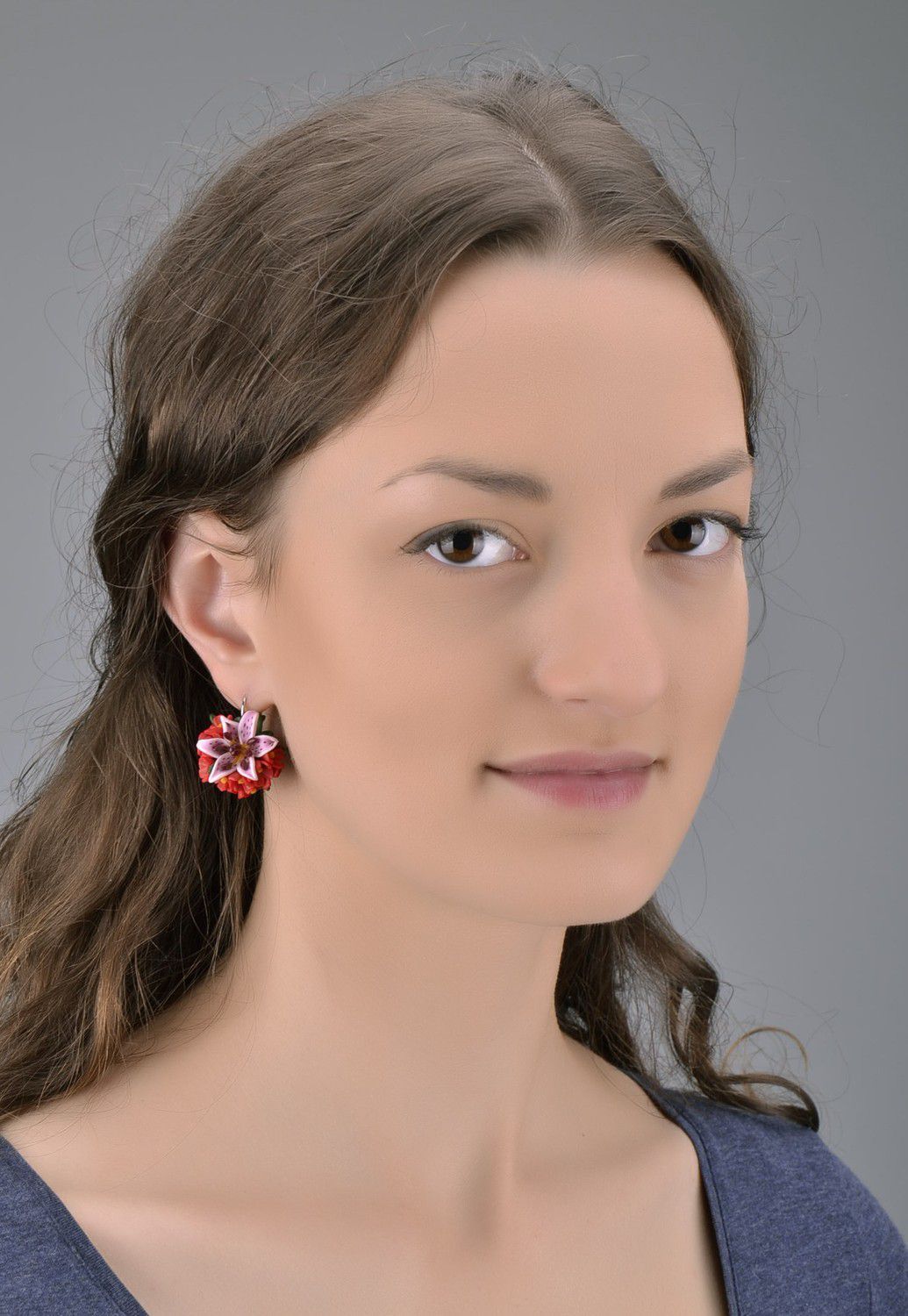 Handmade earrings made from polymer clay photo 5