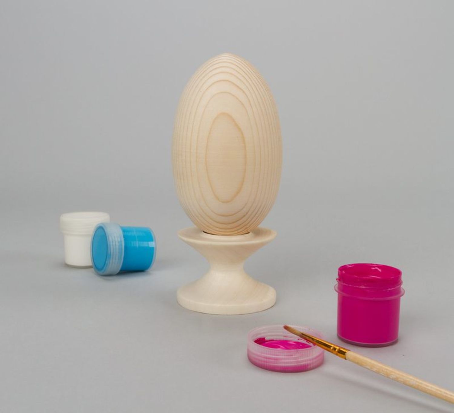 Semilavorato di legno fatto a mano Statuetta uovo di pasqua Uovo da decorare
 foto 1