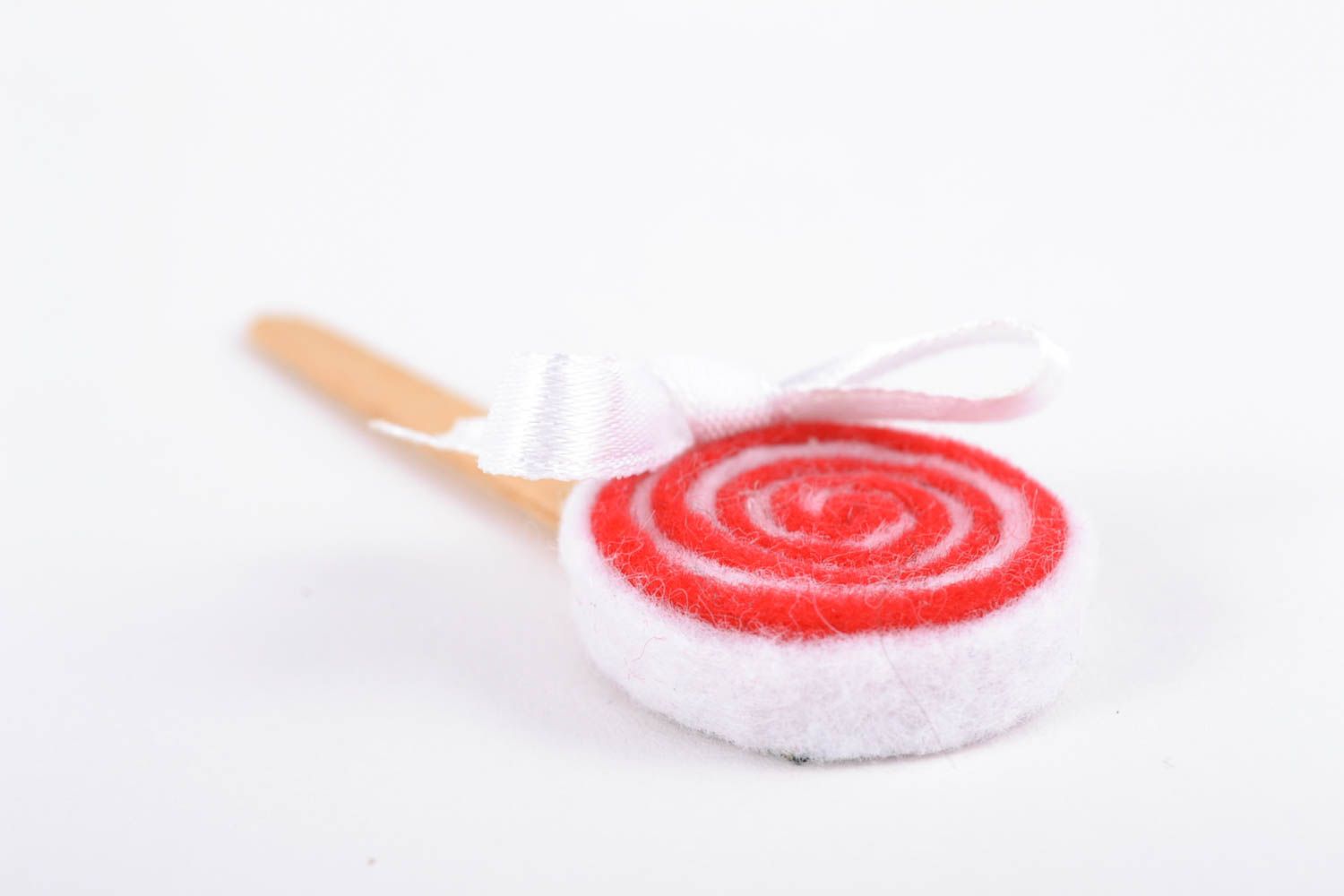 Textile felt fridge magnet in the shape of lollipop photo 5