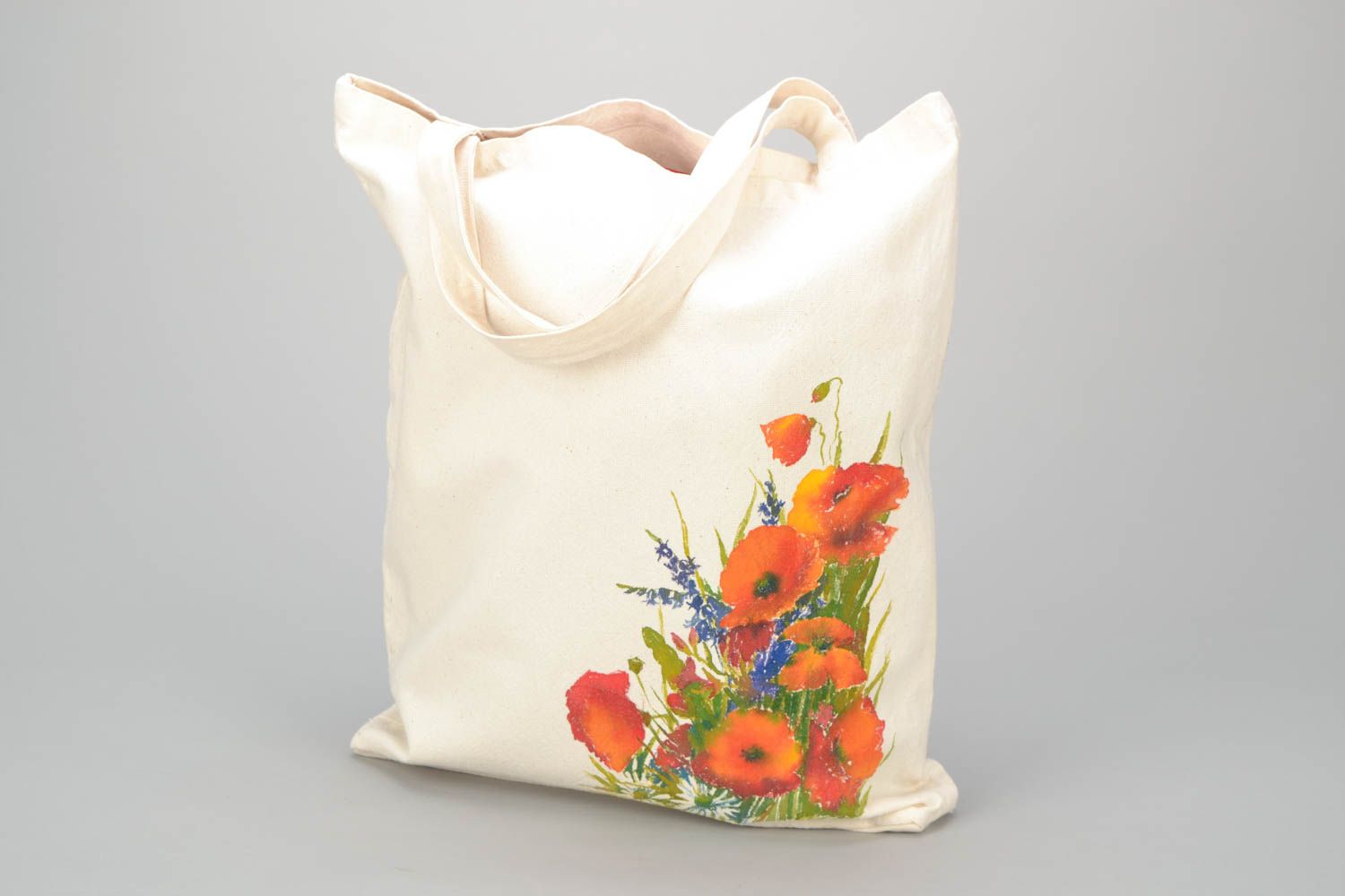 Fabric eco bag with drawing photo 1