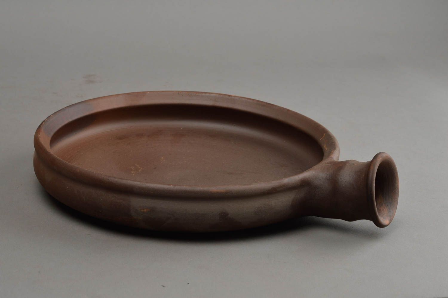 Large handmade ceramic frying pan unusual clay frying pan eco cookware photo 3