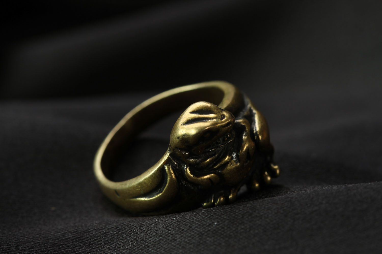 Оригинальное кольцо из бронзы Динозавр фото 4