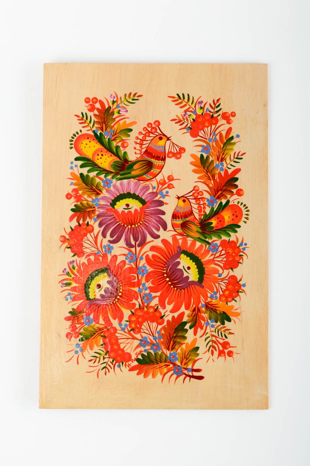 Tableau fait main Décoration murale sur contreplaqué floral Cadeau original photo 3
