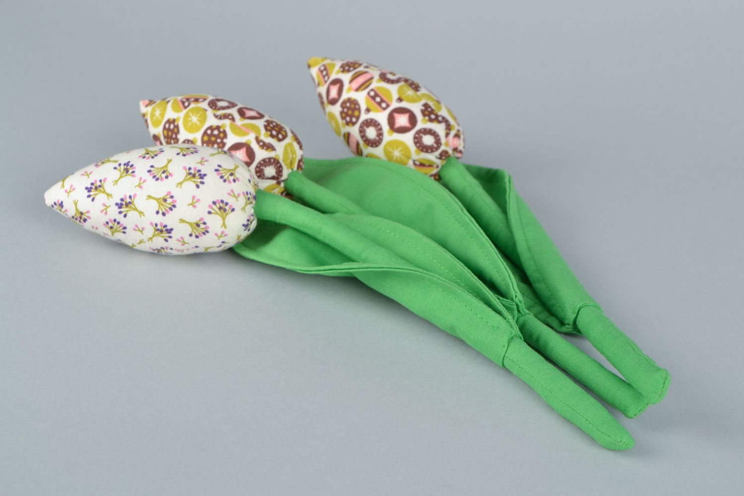 Ramo de flores de tela artificiales Tulipanes foto 3