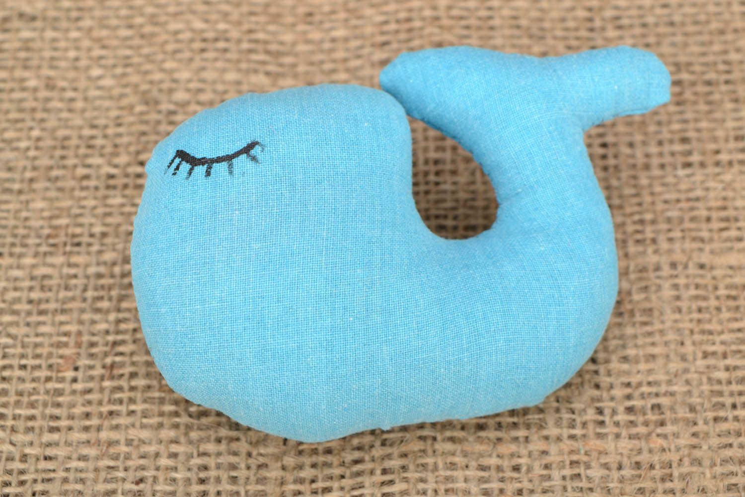 Blue soft toy Sleeping Whale photo 1