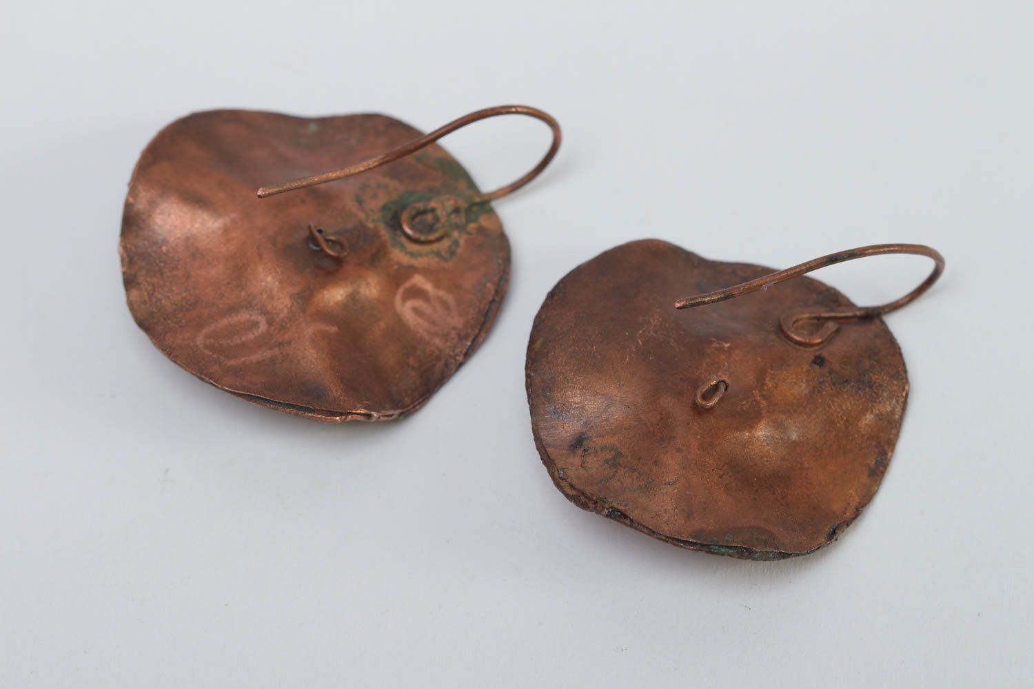 Boucles d'oreilles en cuivre Bijou fait main original Cadeau pour femme photo 3
