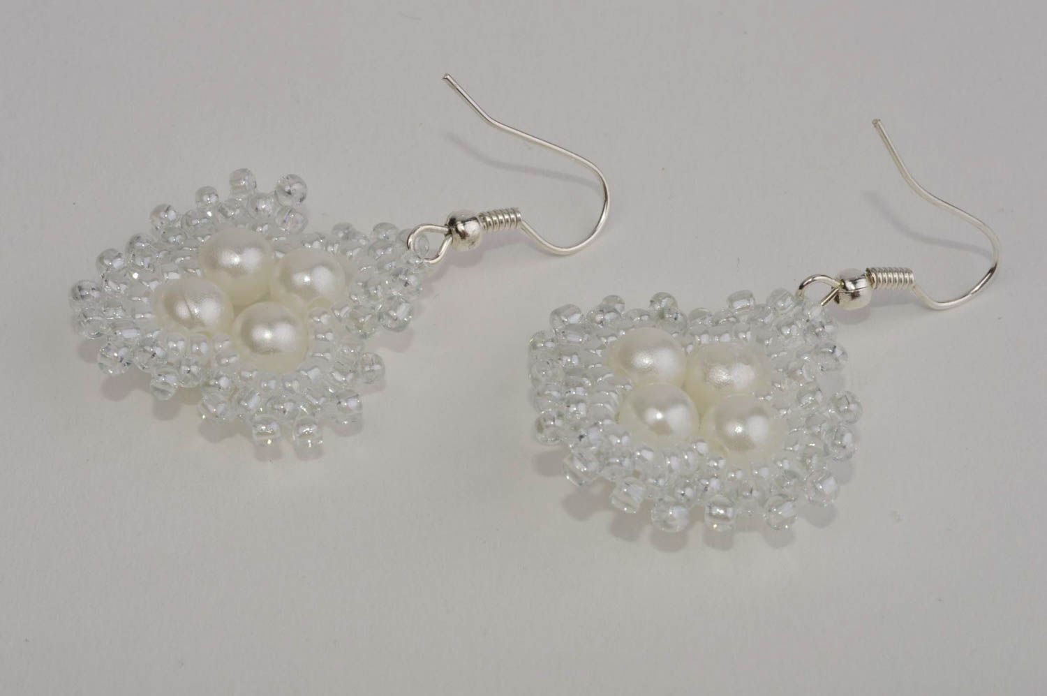 Fashion bijouterie handmade earrings with charms stylish earrings made of beads photo 3